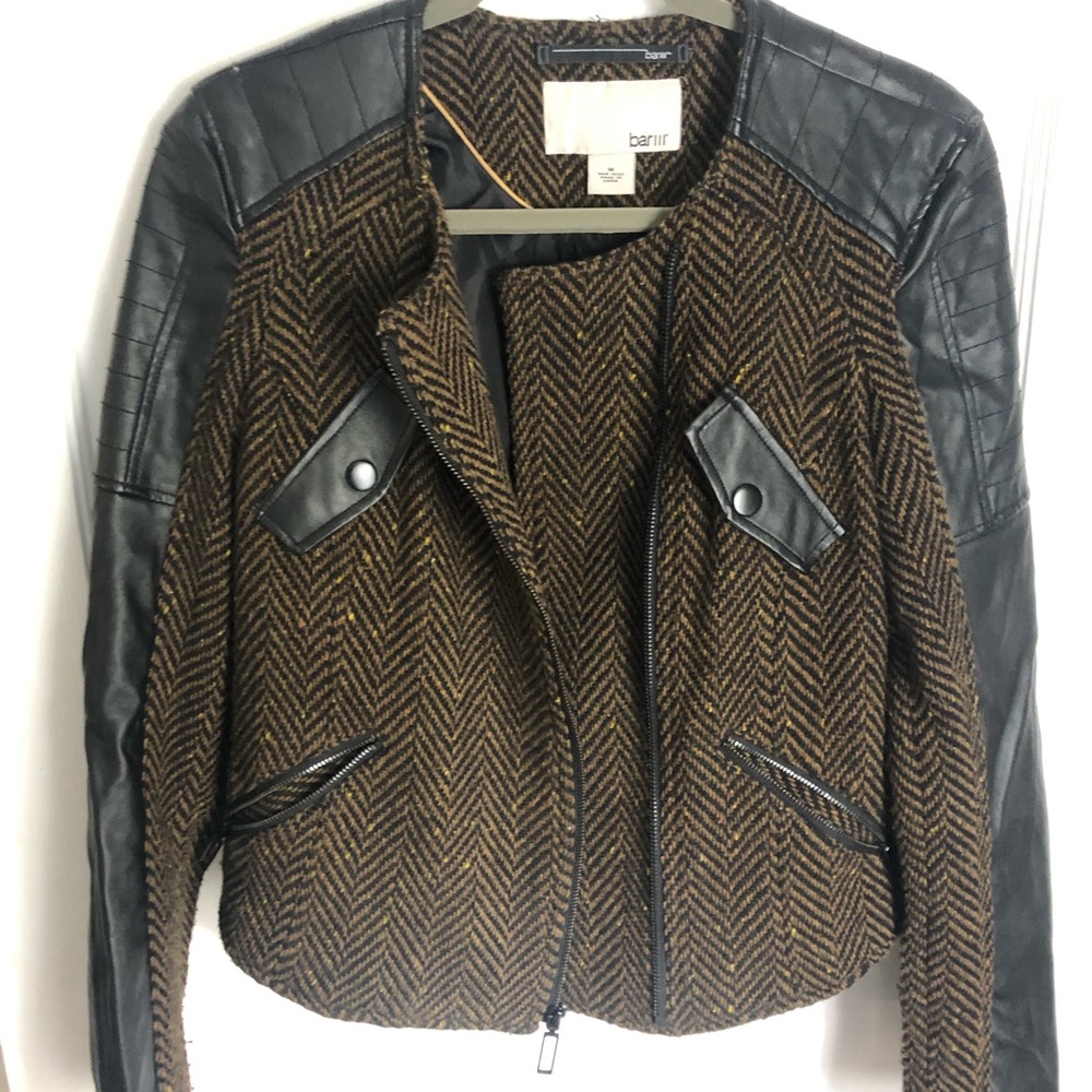 Bar 111 quilted/leather motor jacket